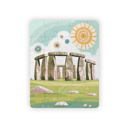 Kids Puzzle, Stonehenge Seven Wonders of the World, Educational Game, 30 Piece Jigsaw, Fun Learning Activity, Children Gift, Travel Theme