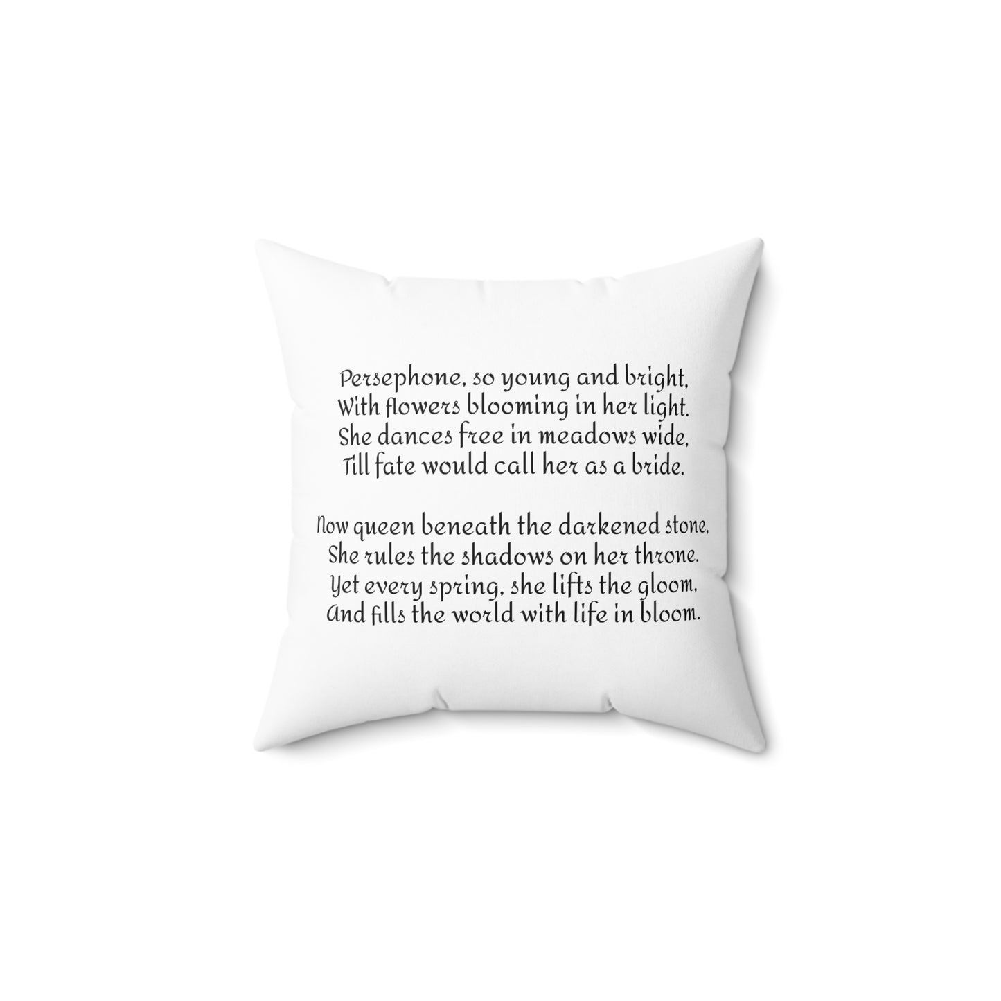 Greek Goddess Persephone Pillow, Spring, Olympian Mythology Gift, Classical Education Cushion Decor - Square Pillow, Home Decor, Throw