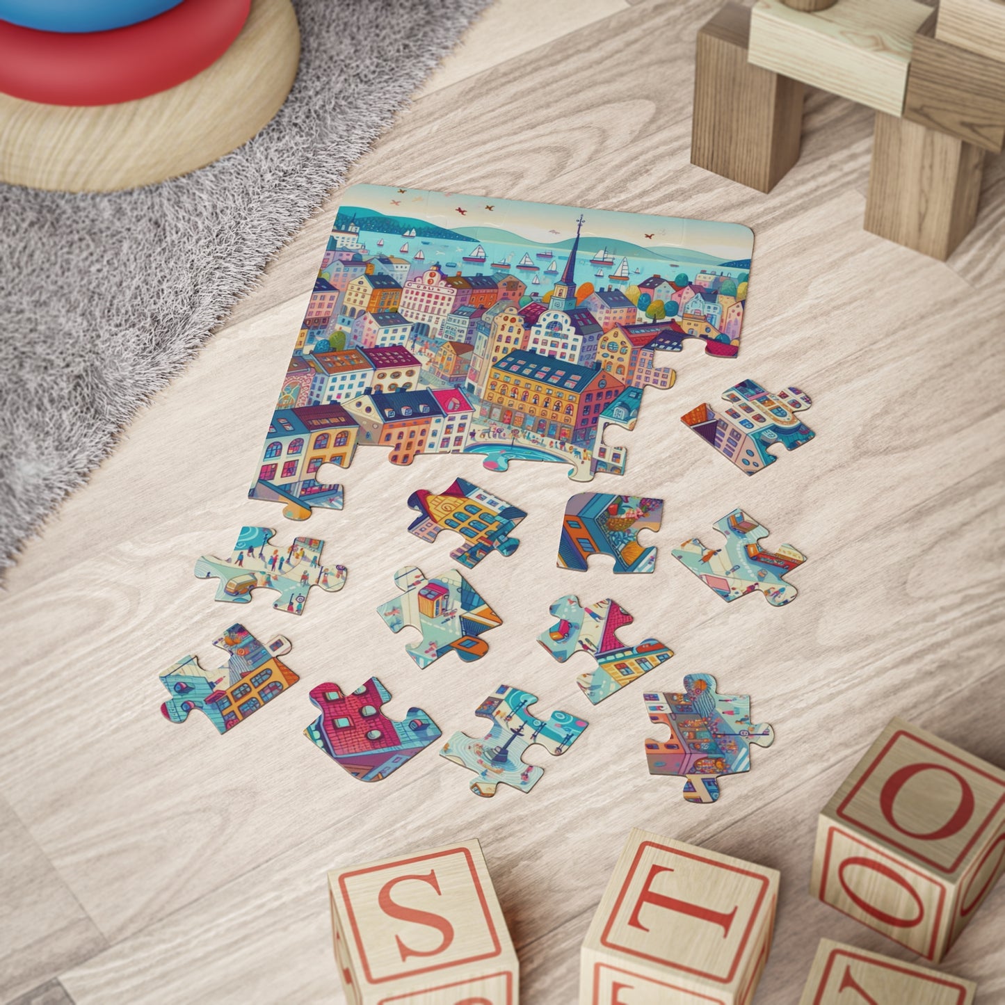 Norway Oslo, Educational Game, Classroom Geography Gift, Kids Puzzle, 30-Piece
