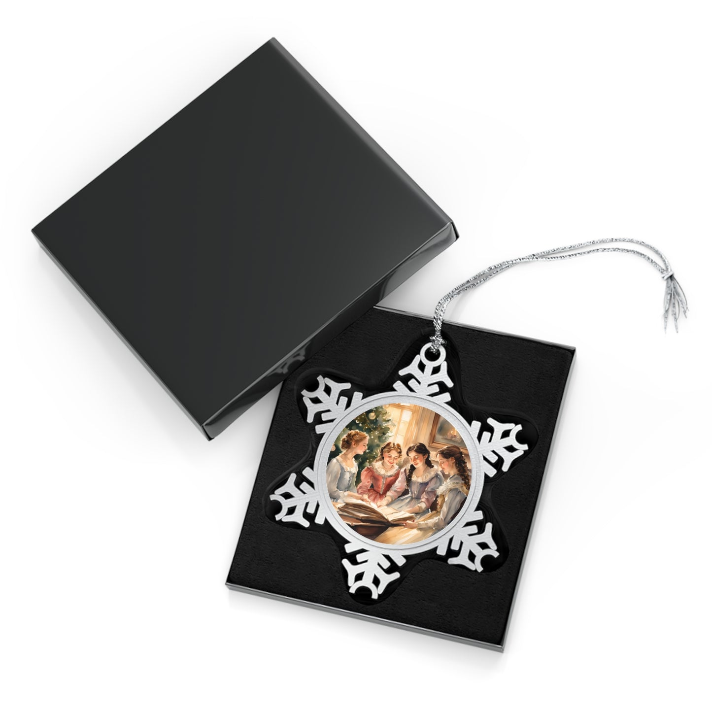 Pewter Ornament, Little Women Christmas Decoration, Winter Keepsake, Holiday Gift, Festive Home Decor, Seasonal Ornament, Snowflake