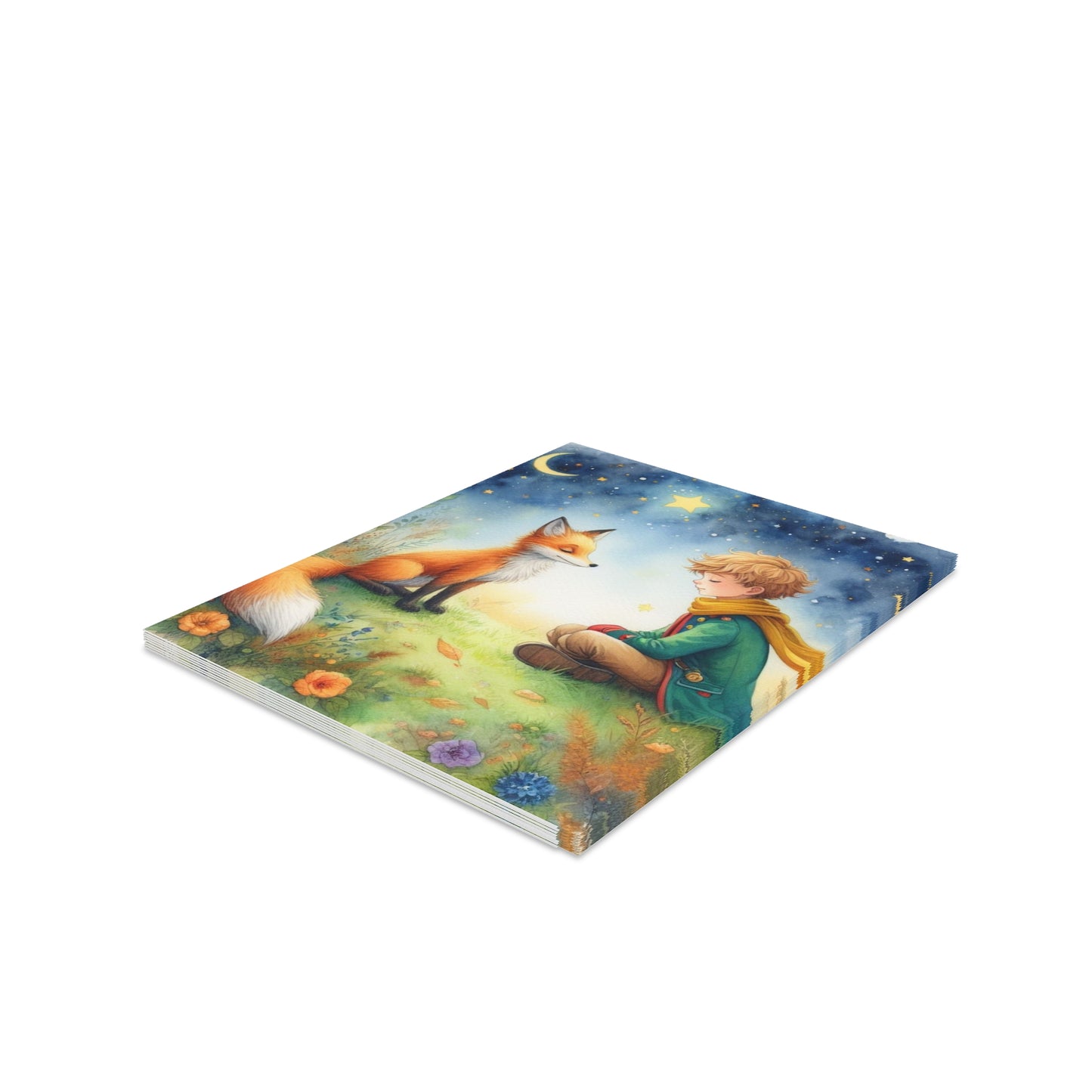 Greeting Cards Set, Little Prince Fairytale Stationery Fox Moon Stars, 8 16 24 pcs, Antoine de Saint-Exupéry, Birthday Cards, Note Cards,