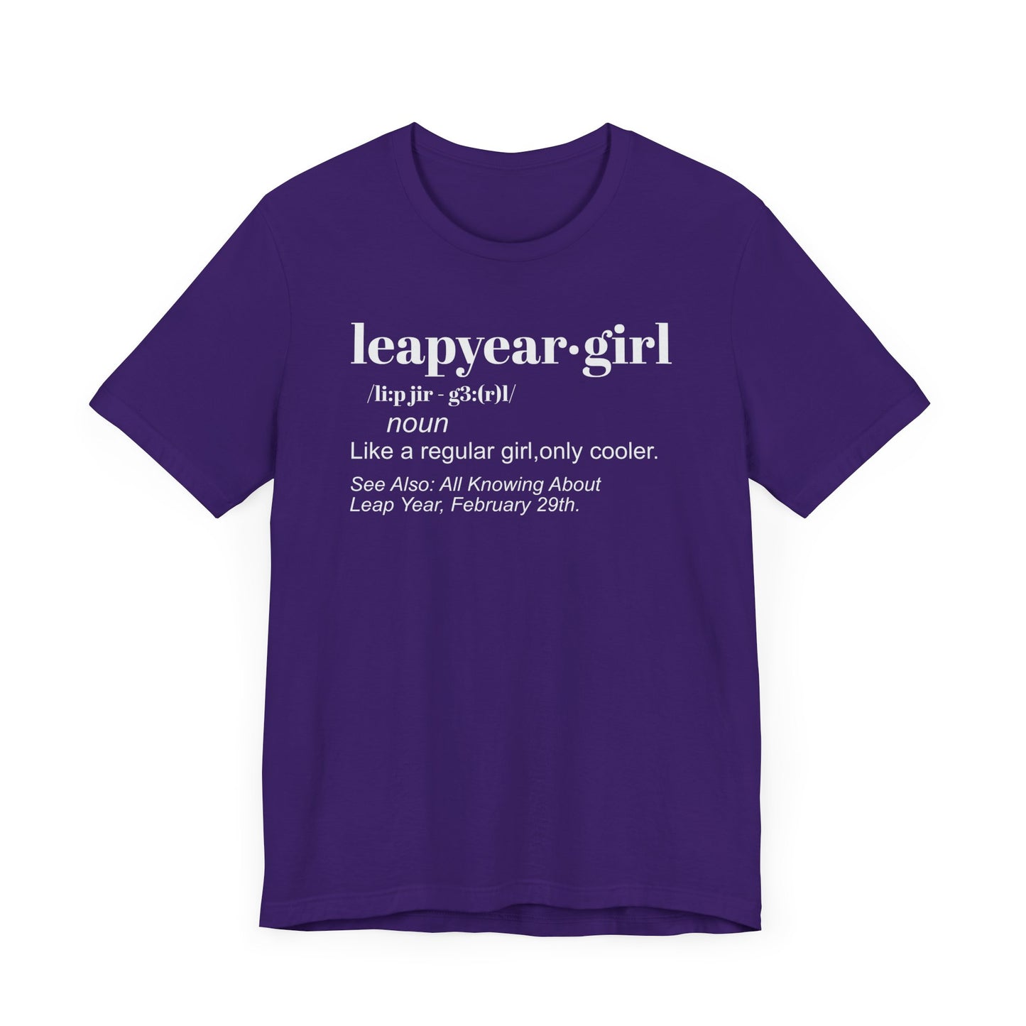Leap Year, Gift, Birthday, February, 29, Plus Size, Girl, Woman, Jersey Short Sleeve Tee