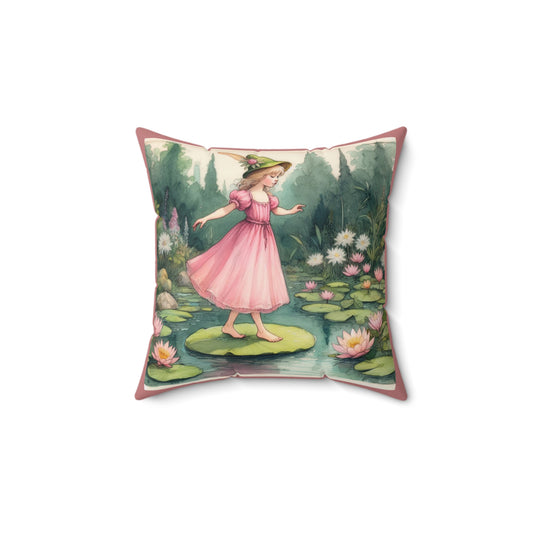 Thumbelina, Square Pillow, Literary Pillow, Library, Book Nook, Reading Corner, Classroom, Teacher, Gift, Fairytale