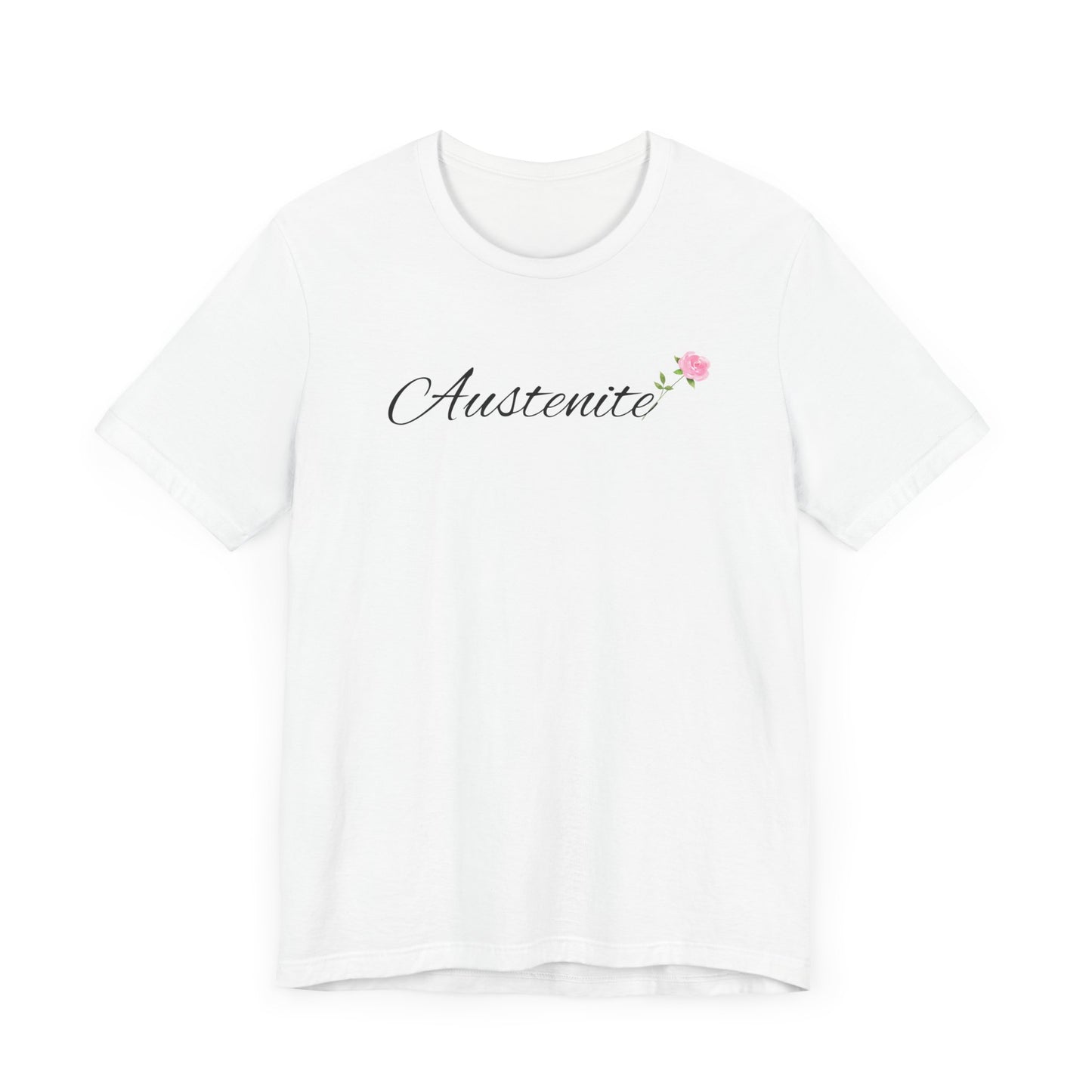 Jane Austen, Austenite, Fan, Reader, Writer, T-Shirt, tshirt, Floral, Flower, Unisex Jersey Short Sleeve Tee