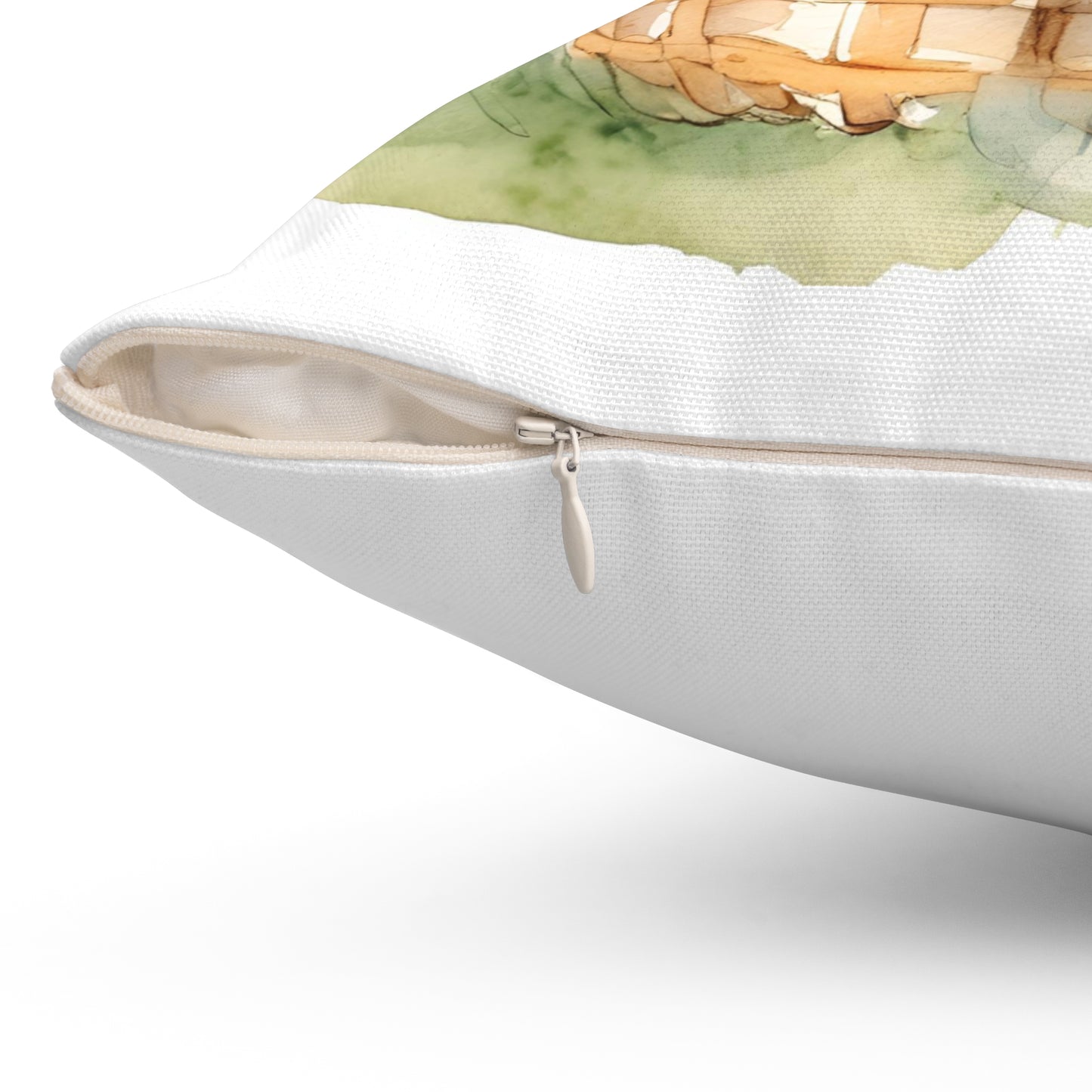 Peter Rabbit Nursery Pillow, Beatrix Potter Inspired Baby Shower Cushion for Boys, Square Bedding Decor, Gift Idea
