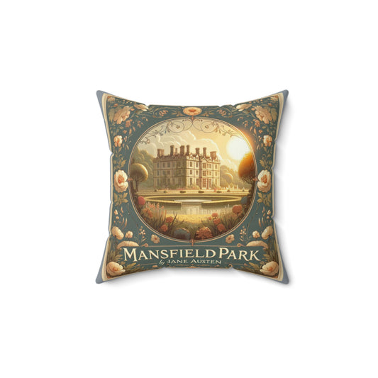 Mansfield Park Jane Austen Regency Pillow, Literary Decor, Book Nook, Library Gift, Cushion