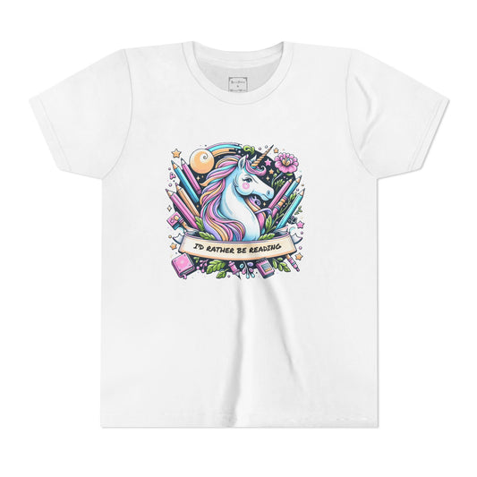 Youth Tee, Unicorn Reading Shirt | Fun Kids Tee, Unicorn Lover Gift, Reading Shirt, Birthday Present, Cute Graphic Tee, Youth Shirt