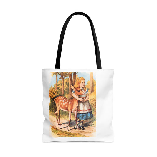Alice in Wonderland, Lewis Carroll, Fawn Tote Bag