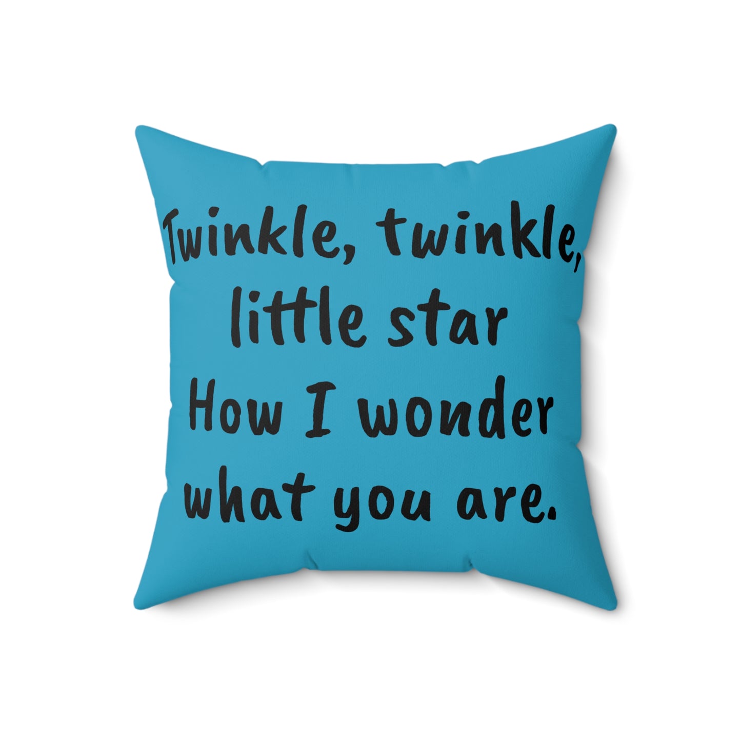 Twinkle Twinkle Star, Nursery Rhyme Pillow,  Square Pillow, Library, Book Nook, Reading Corner, Classroom, Teacher