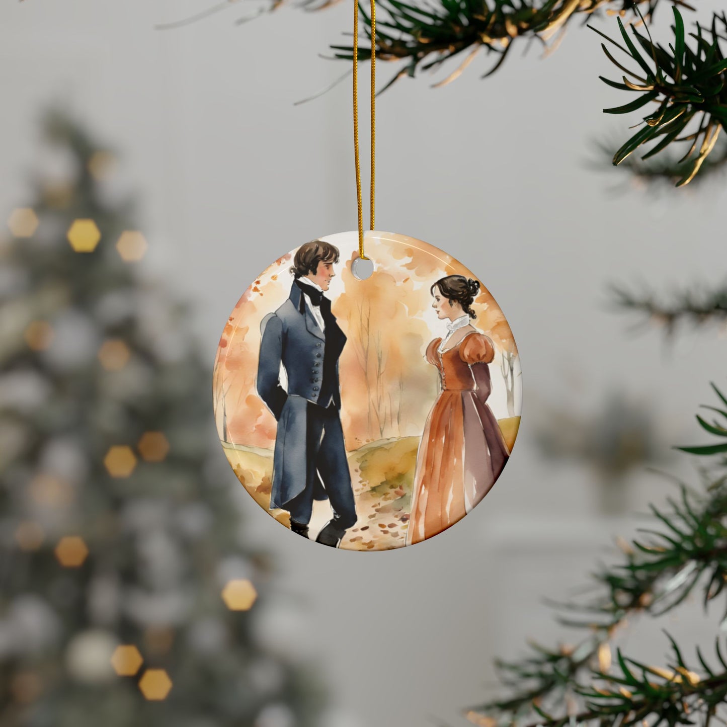 Pride and Prejudice, Jane Austen, Gift Tag, Ceramic Ornaments, 2-Side Print, (1pc, 3pcs, 5pcs, 10pcs), Holiday, Christmas, Stocking Stuffer
