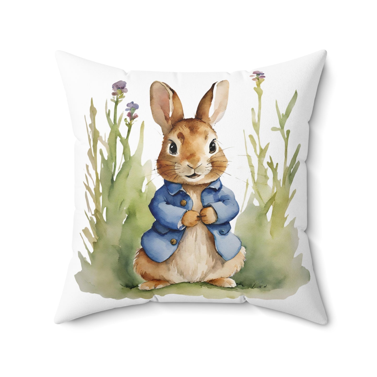 Peter Rabbit, Beatrix Potter, Spring, Easter,  Square Pillow, Literary Home Decor