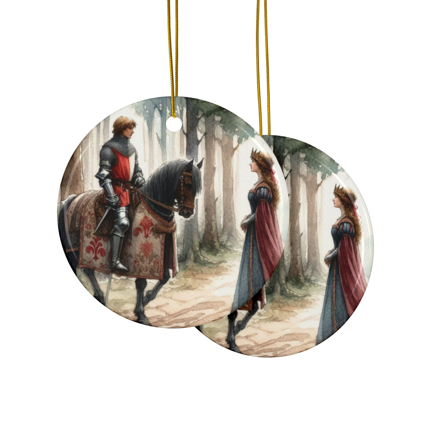 Ceramic Ornaments, 2-Side Print, (1pc, 3pcs, 5pcs, 10pcs)