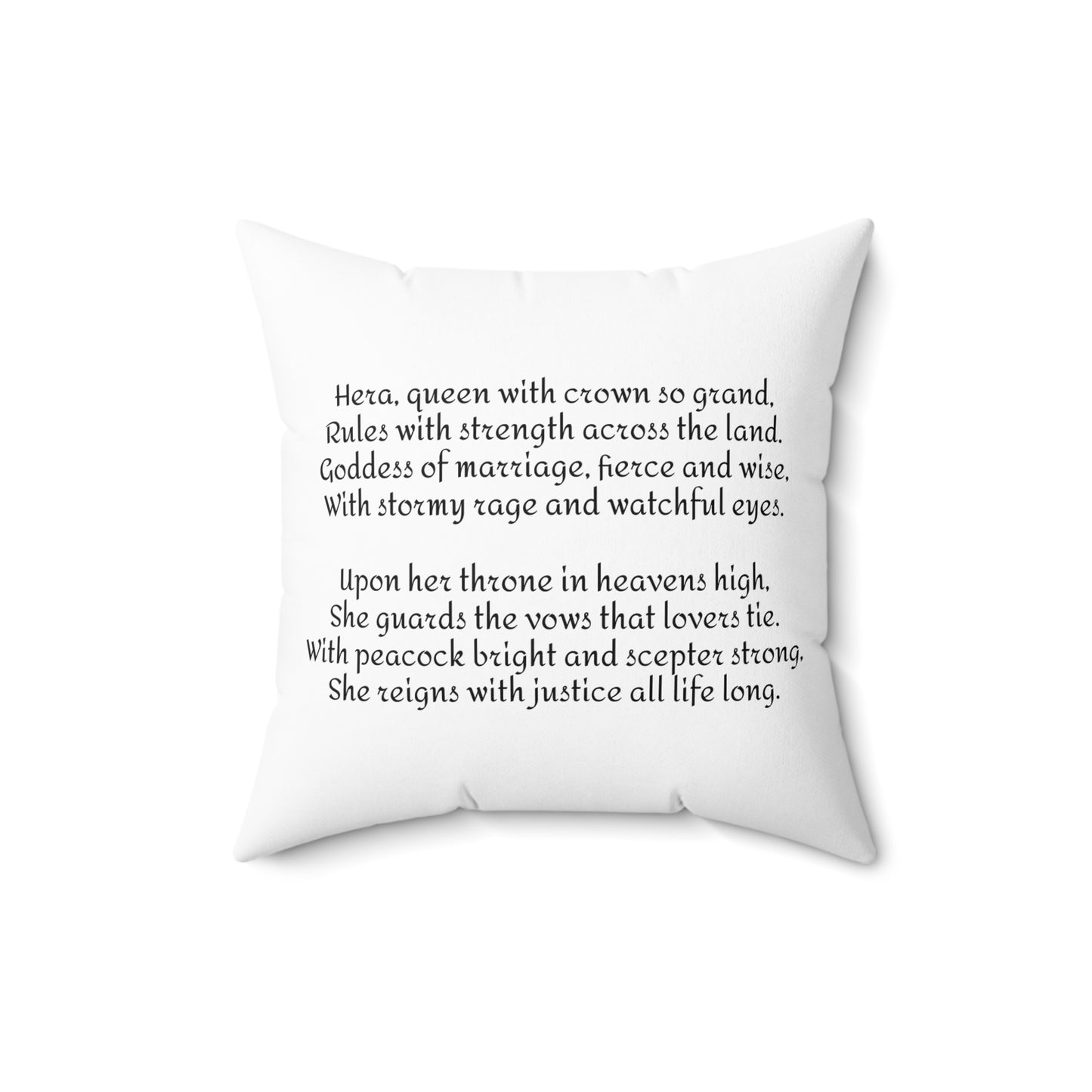 Hera Greek Goddess Pillow, Classical Education Square Cushion, Olympian Home Decor, Spun Polyester Bedding, Mythology Accent Pillow