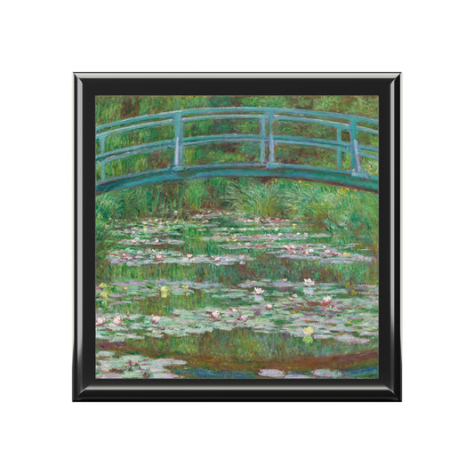 Claude Monet, Japanese Bridge, Waterlilies, Impressionist, Museum, Art Lover, Gift, Student, Jewelry Box