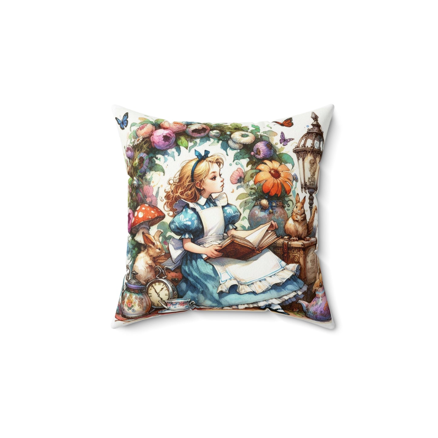 Adventures of Alice in Wonderland, Lewis Carroll, Cushion, Pillow, Library, Book Nook, Decor, Gift, Bedding, Literary Pillow