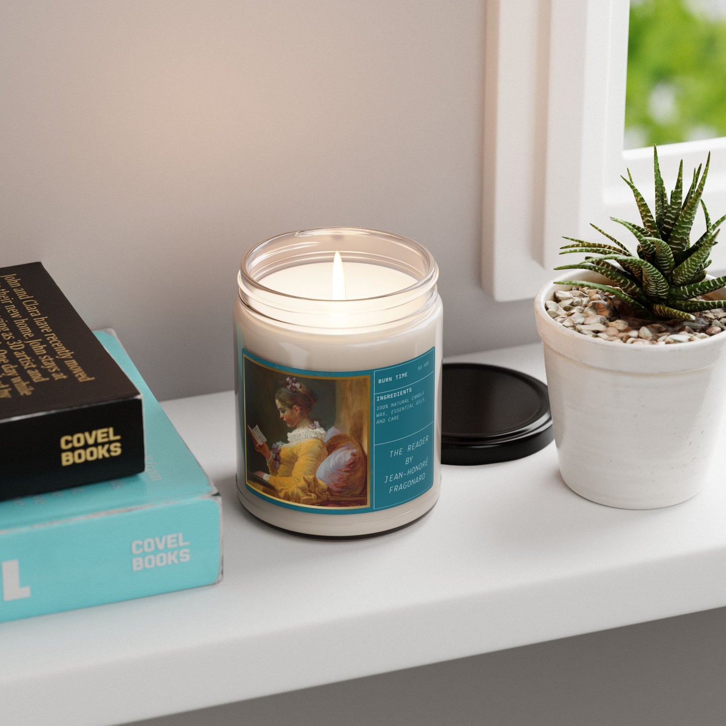 Fragonard, The Reader, Scented Soy Candle, 9oz - Artist, Gift, Painter - Choose Your Scent