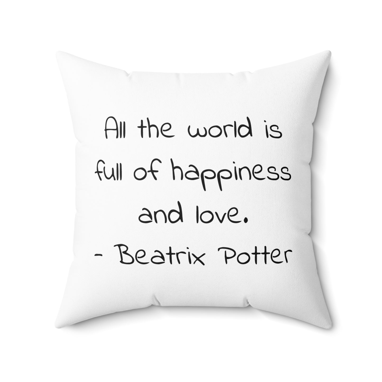 Peter Rabbit Love Valentine's Day Square Pillow, Beatrix Potter Nursery Decor Cushion, Library, Book Nook, Pillow