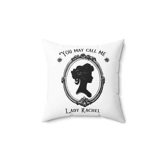 Personalized Name, Custom, Regency, Pride and Prejudice, Jane Austen, Royalty, Lady, Square Pillow, Gift