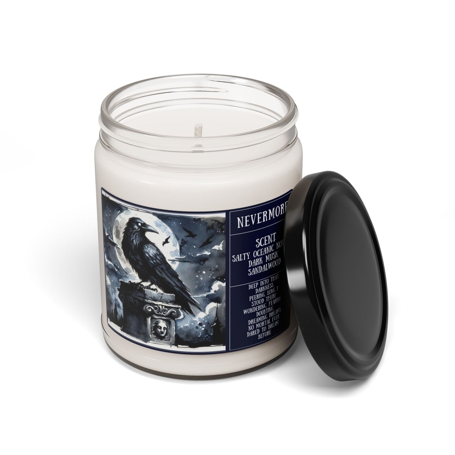 The Raven, Nevermore, Edgar Allan Poe, Poetry, Literary Candle, Fall, Autumn, Scented Soy Candle, 9oz