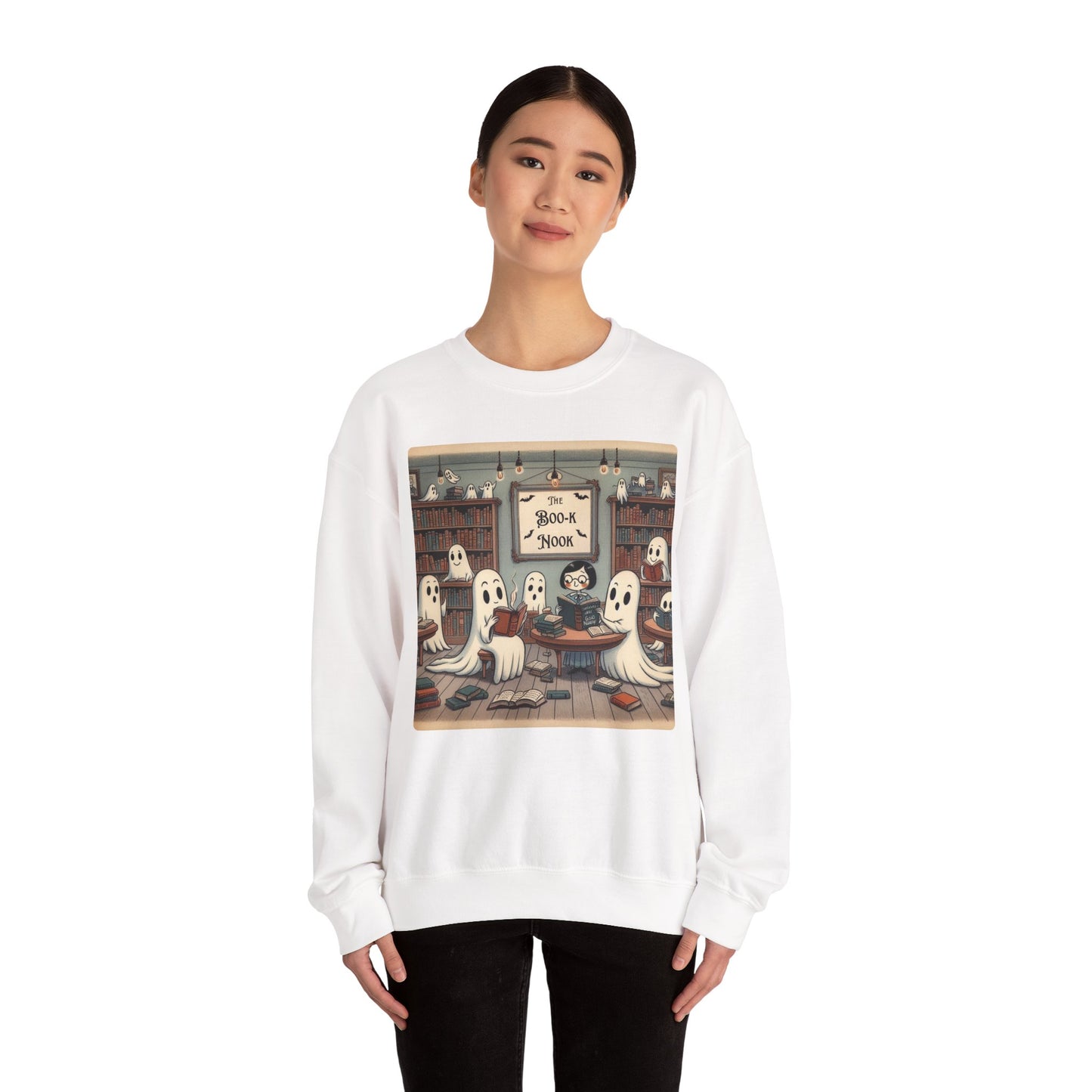 Ghost Readers Crewneck Sweatshirt, Cozy Halloween, Book Lover Apparel, Sweatshirt for Fall, Librarian Shirt, Autumn Teacher Gift, Fall