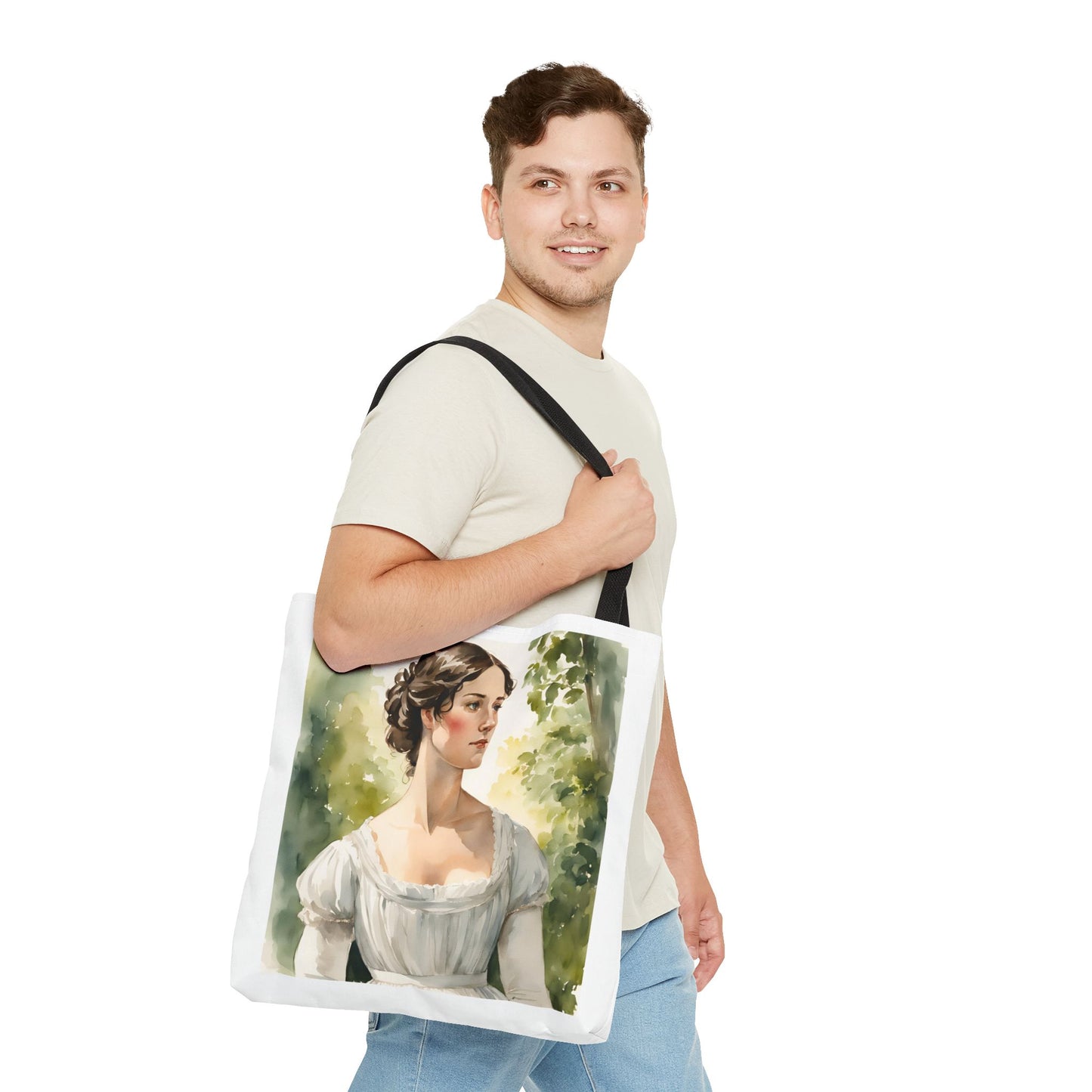 Pride and Prejudice Tote Bag, Darcy and Elizabeth Library Accessories, Book Lover's Gift, Jane Austen Bag, Literary Reading Tote,