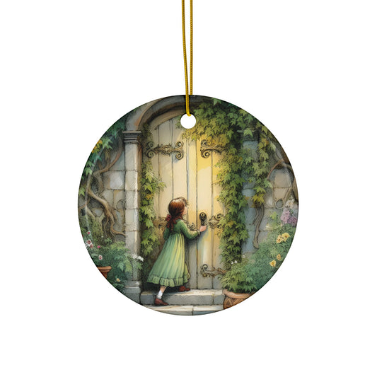 Ceramic Ornaments, 2-Sided Print, The Secret Garden Gift Tag, Stocking Stuffer, Christmas Tree Ornament, Holiday Decor