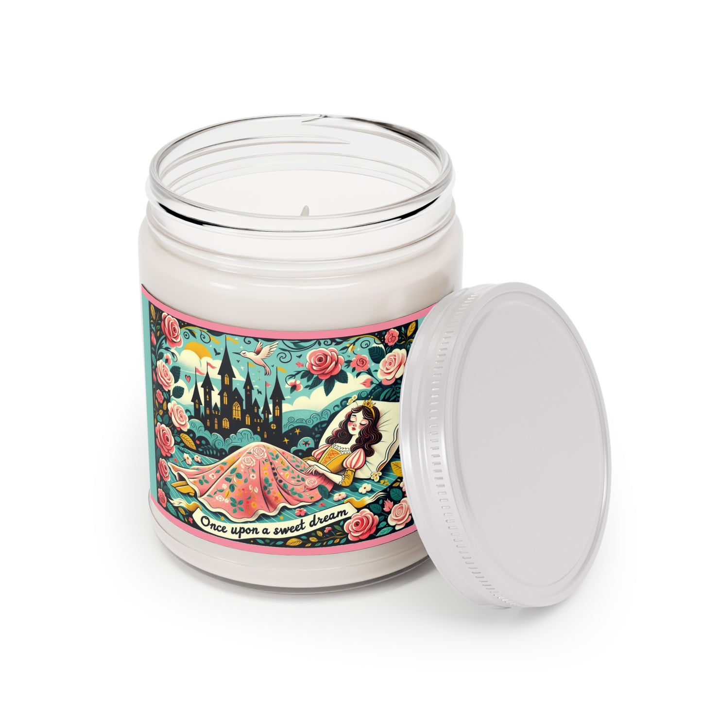 Sleeping Beauty, Once Upon a Sweet Dream Scented Candle, Fairytale Candle, Once Upon an Vanilla Cocoa Scented Soy Candle, Gift for Her