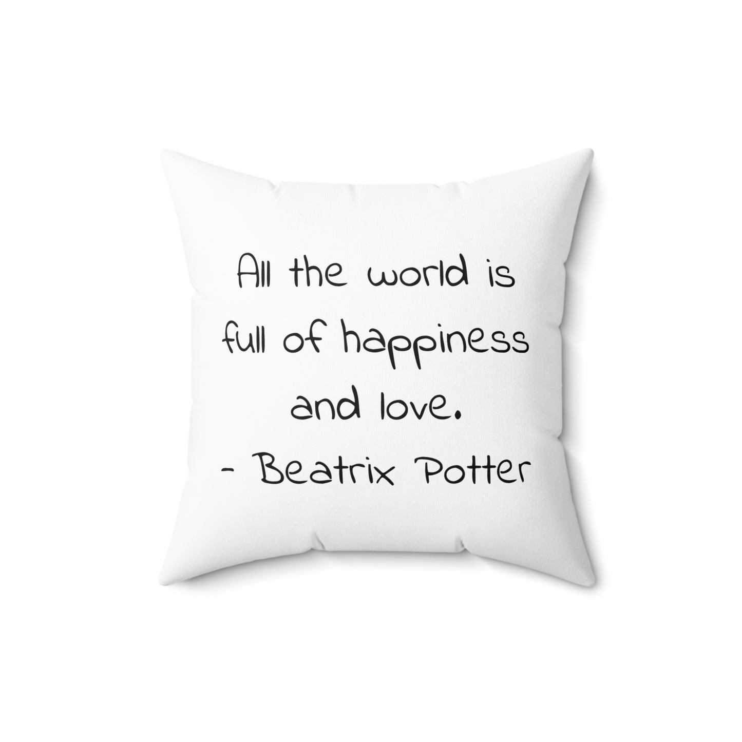 Peter Rabbit Love Valentine's Day Square Pillow, Beatrix Potter Nursery Decor Cushion, Library, Book Nook, Pillow