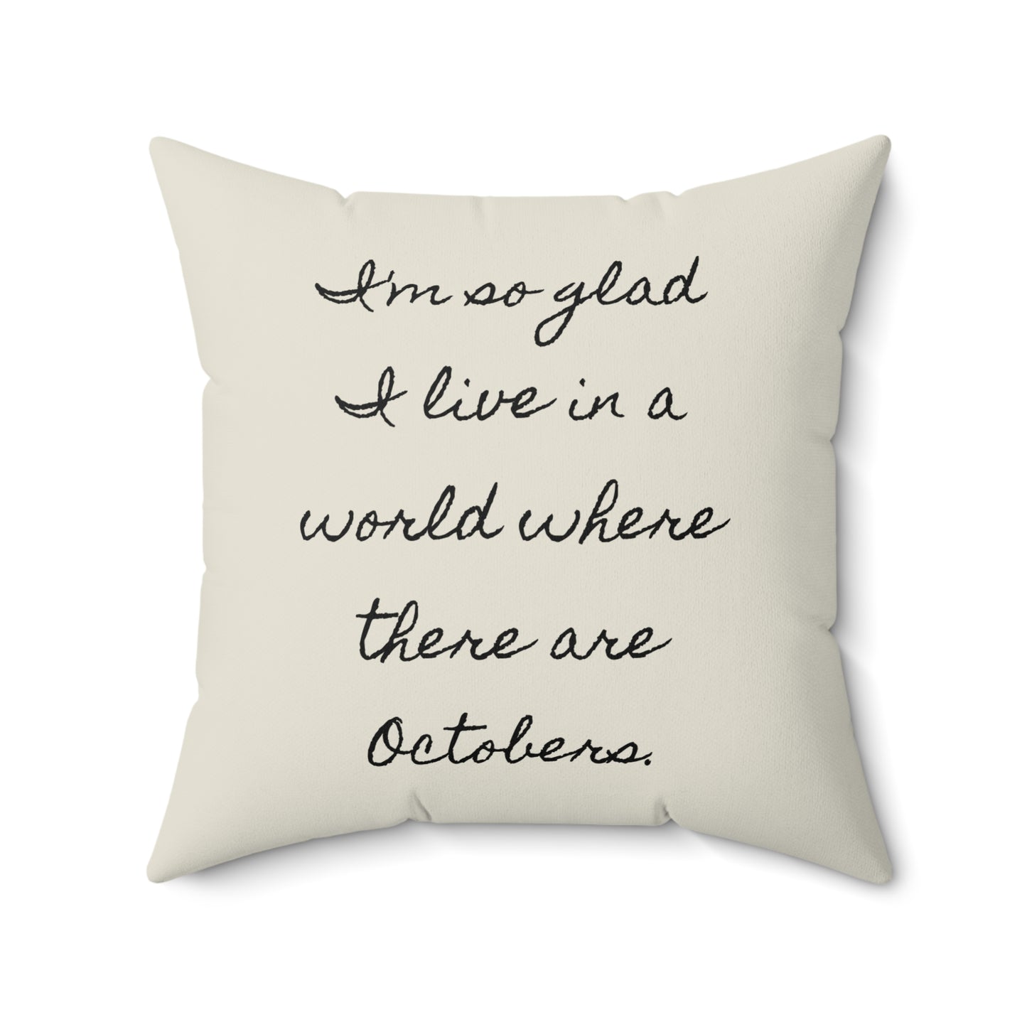 Autumn Vibes Pillow, Anne of Green Gables Fall Home Decor, Reading Nook Accent, Seasonal Cushion, Book Lover Gift, Square Pillowcase