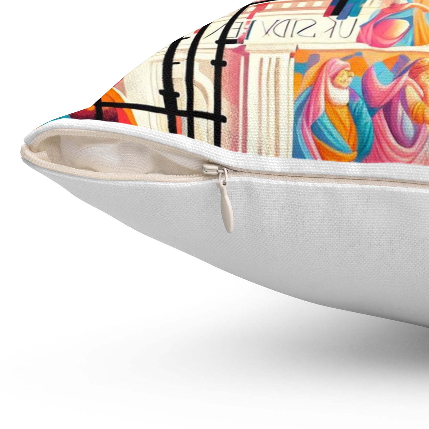 Michelangelo Square Pillow, Sistine Chapel Cushion, Renaissance Room Decor, Whimsical Gift, Art Teacher Present, Classroom Accent Pillow,