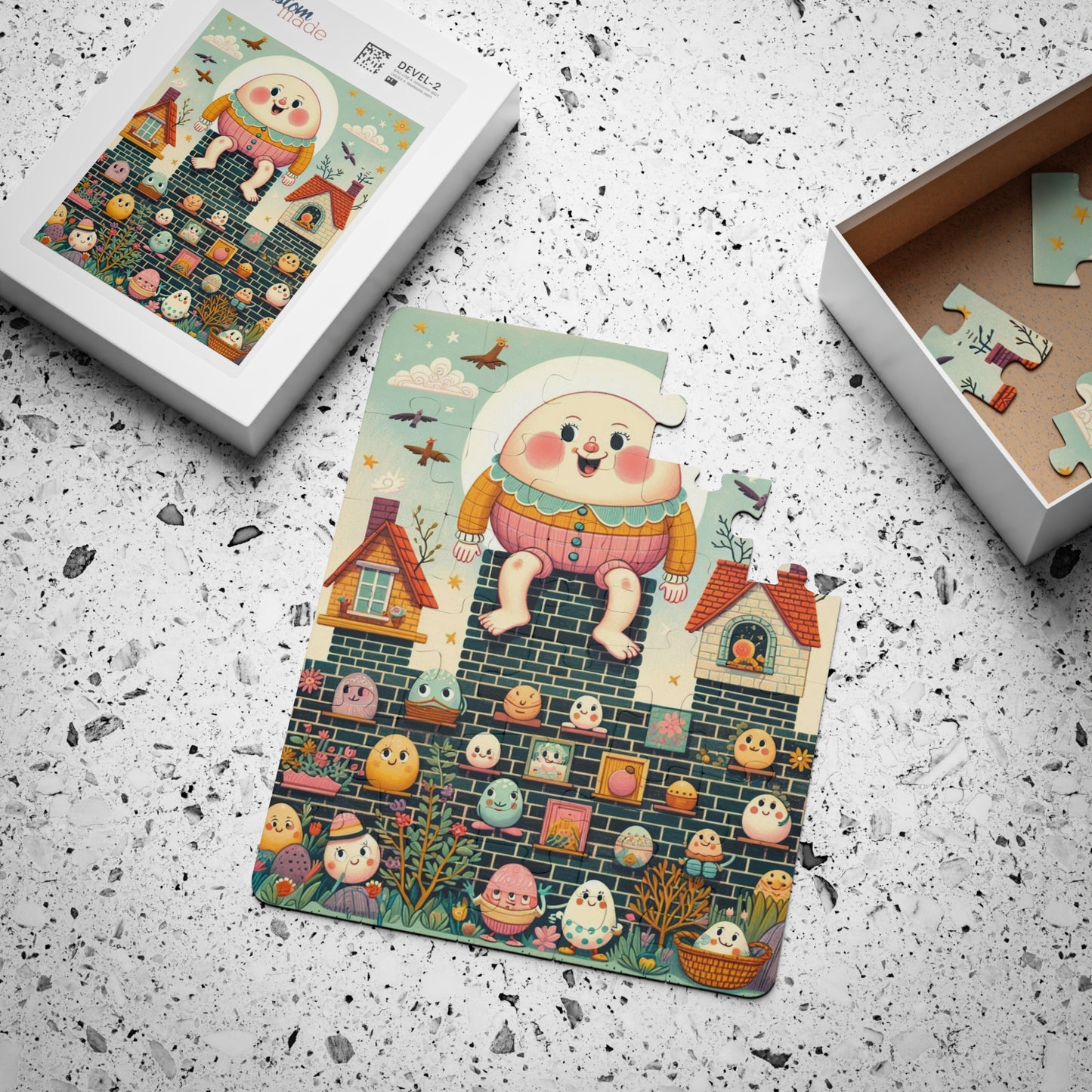 Kids' 30-Piece Puzzle - Whimsical Humpty Dumpty Design, Fun Family Activity, Educational Gift, Kids Playtime, Baby Shower