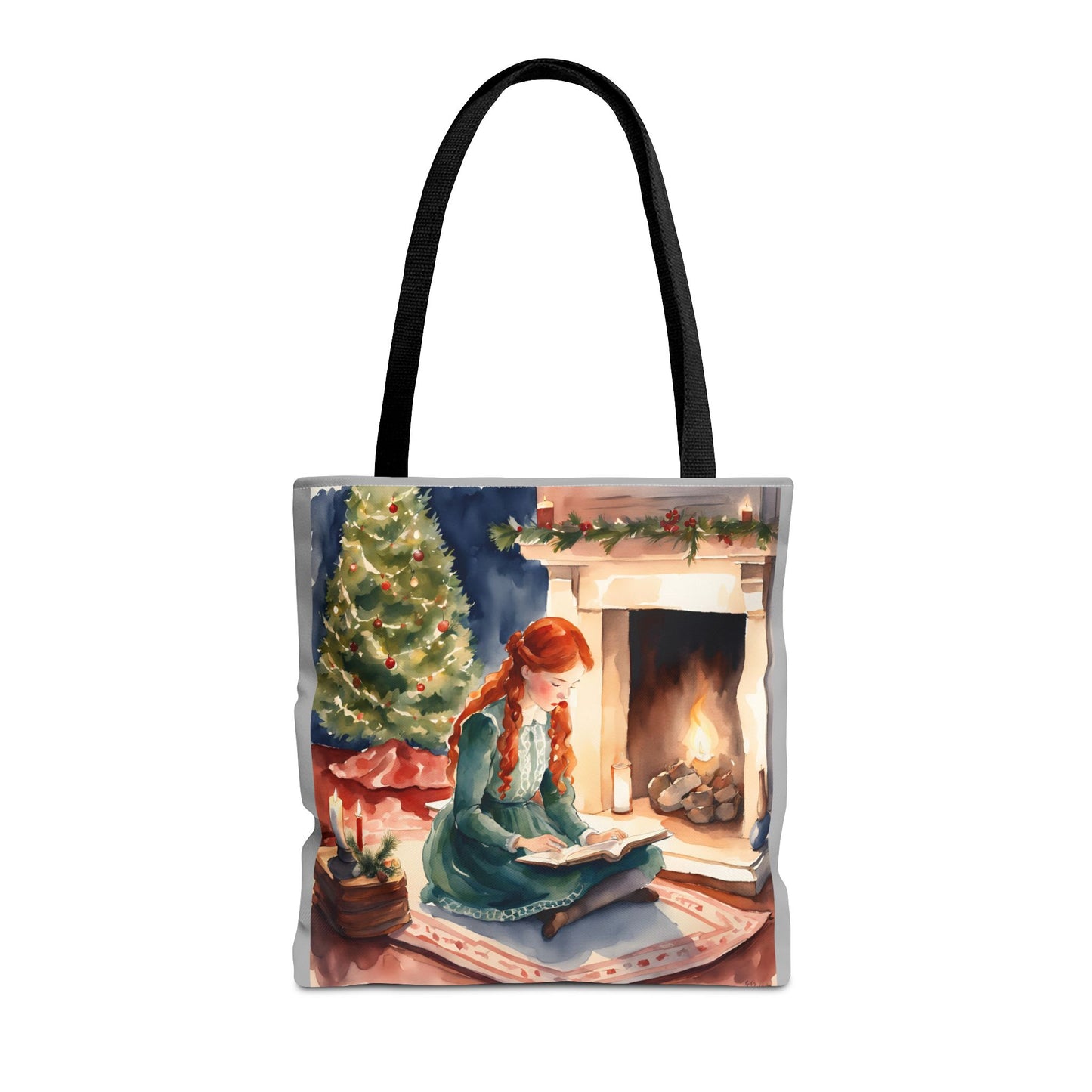 Literary Christmas Tote Bag - Anne of Green Gables Holiday Gift, Lucy Maud Montgomery Book Lover Shoulder Bag, Bookish Literary Tote,