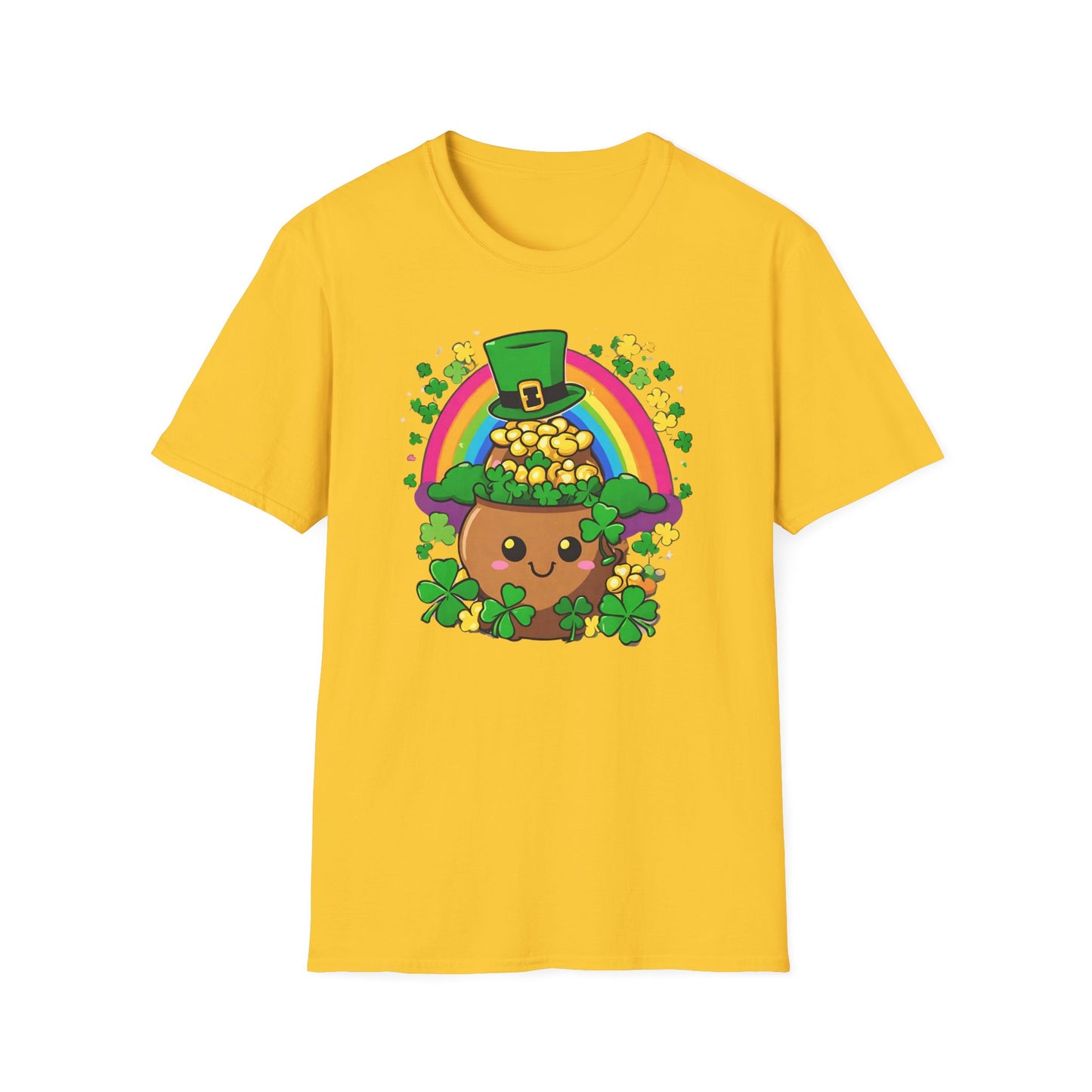 Cute Kawaii St Patrick's Day Softstyle T-Shirt, Tee