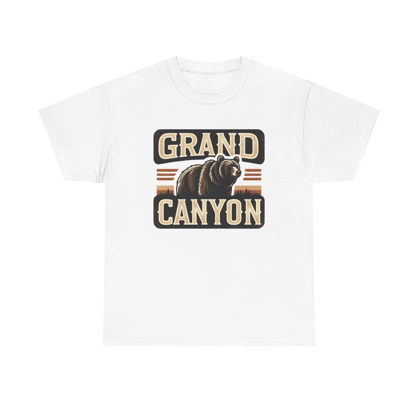 Grand Canyon Bear Unisex Heavy Cotton Tee - National Park Outdoor Summer Vacation Wildlife Shirt, Hiking Gift, Nature Lover Tee, Adventure