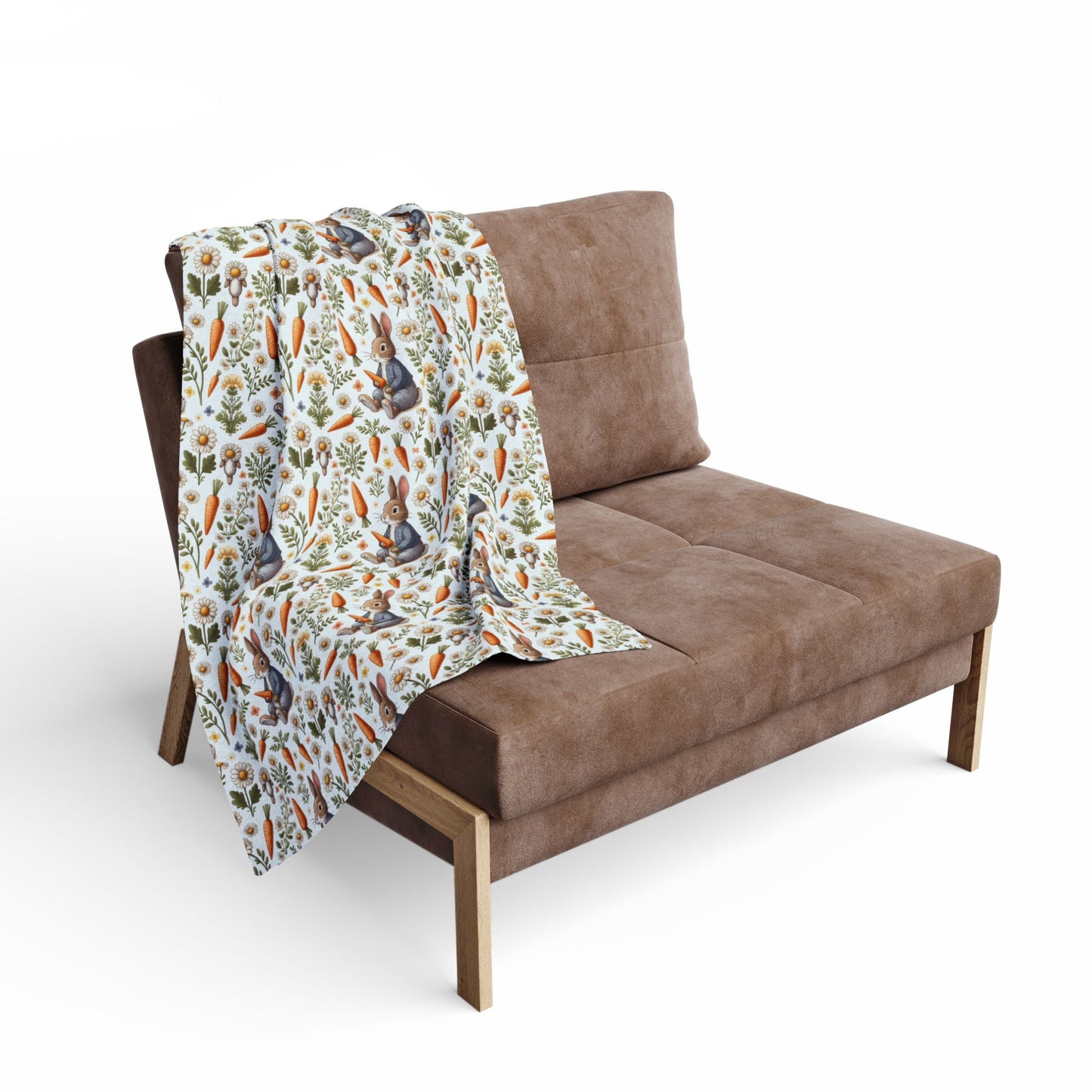 Peter Rabbit Inspired Arctic Fleece Blanket, Beatrix Potter Throw, Spring Home Decor, Cozy Movie Night, Unique Gift Ideas