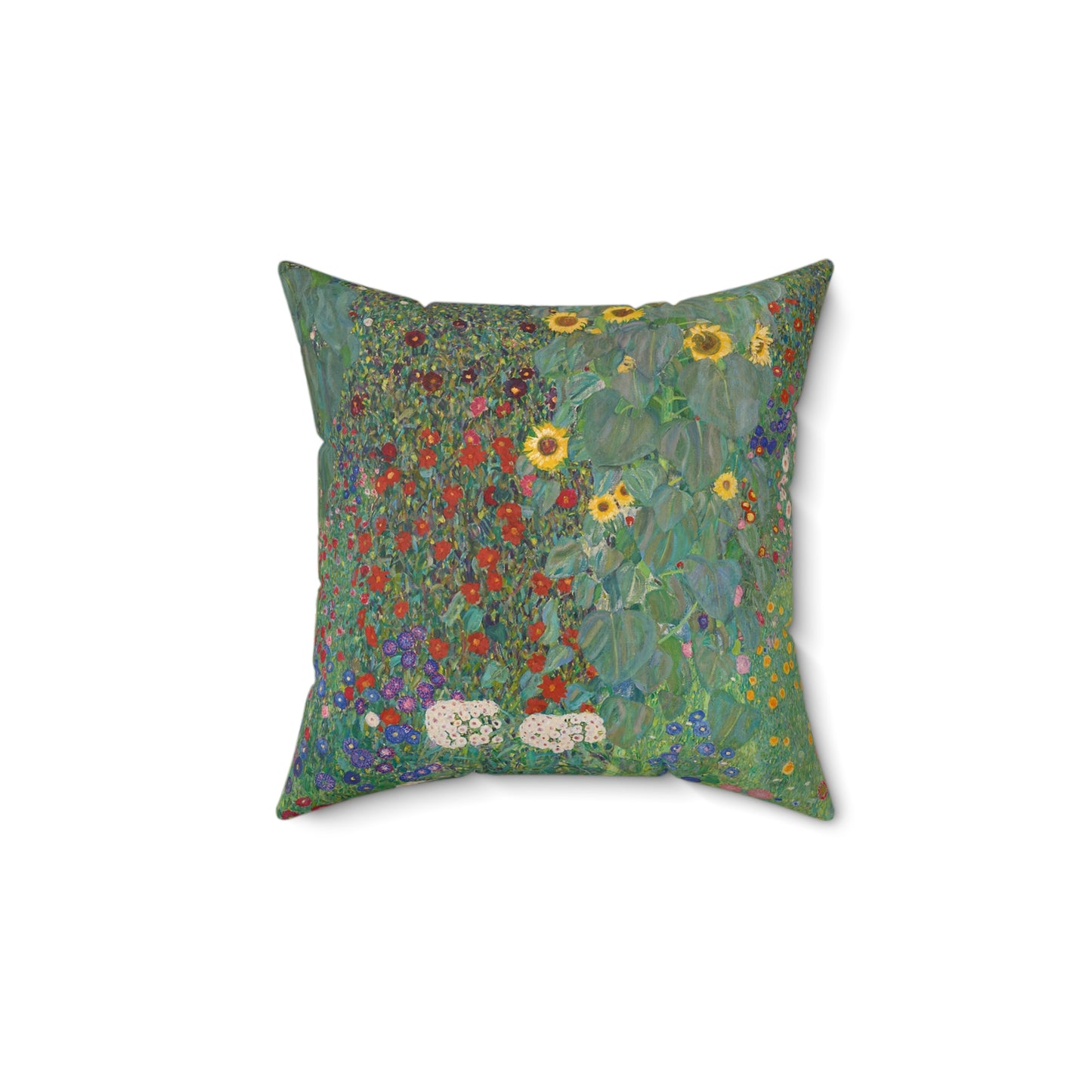 Gustav Klimt, Farm Garden, Sunflowers, Square, Pillow, Summer, Home Decor, Bedding, Artist, Gift