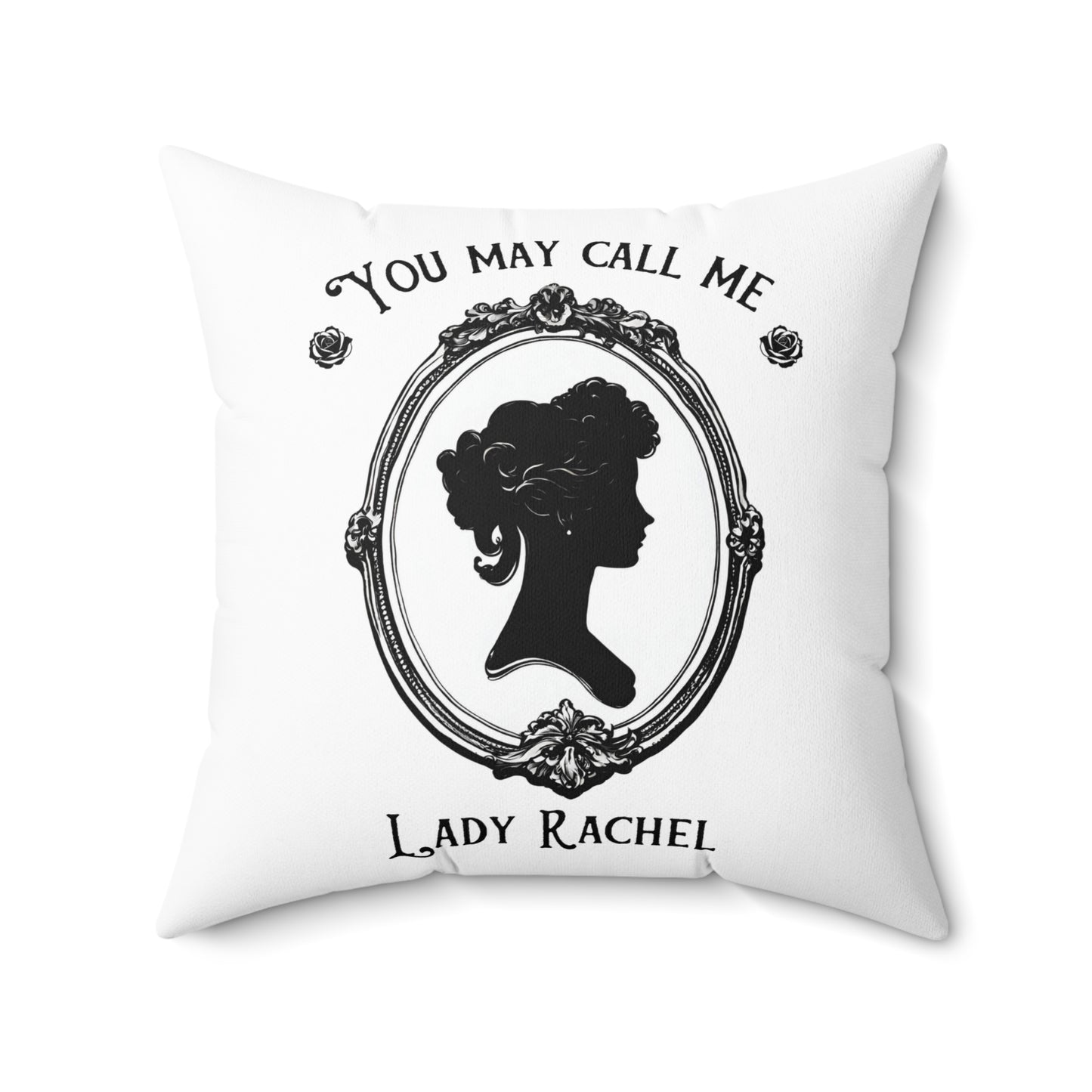 Personalized Name, Custom, Regency, Pride and Prejudice, Jane Austen, Royalty, Lady, Square Pillow, Gift
