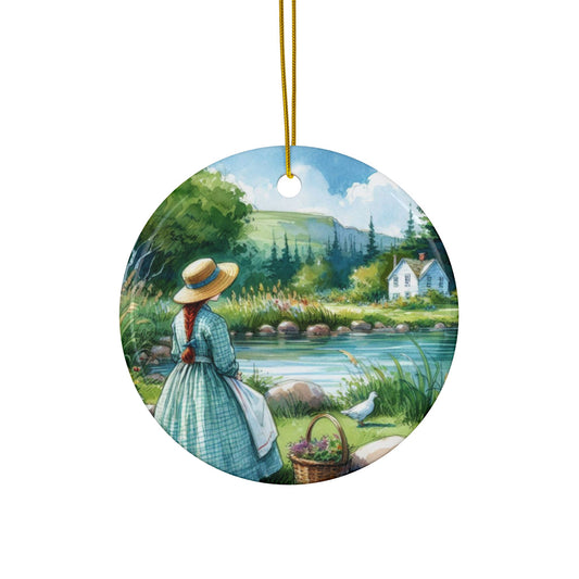 Ceramic Ornaments, Anne of Green Gables Christmas Decor, Lucy Maud Montgomery, Lake of Shining Waters, Holiday Gift, Home Decor, Set of 5