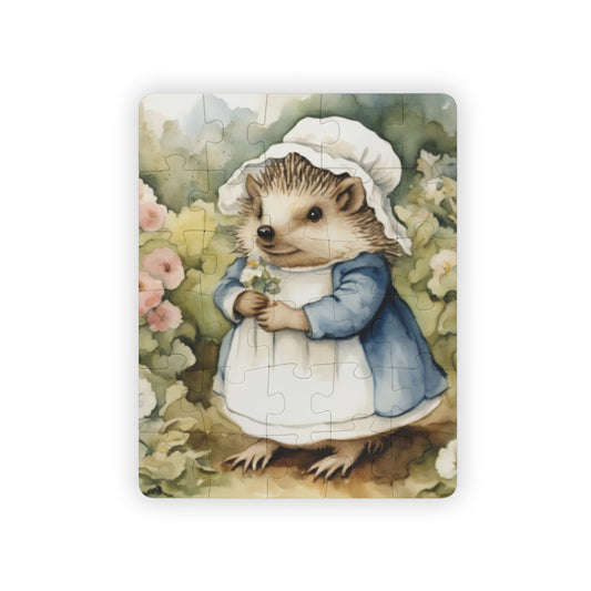 Kids' Puzzle, 30-Piece, Mrs Tiggy-Winkle Beatrix Potter Inspired Peter Rabbit Hedgehog Spring Gift, Easter Game Education, Jigsaw Toy