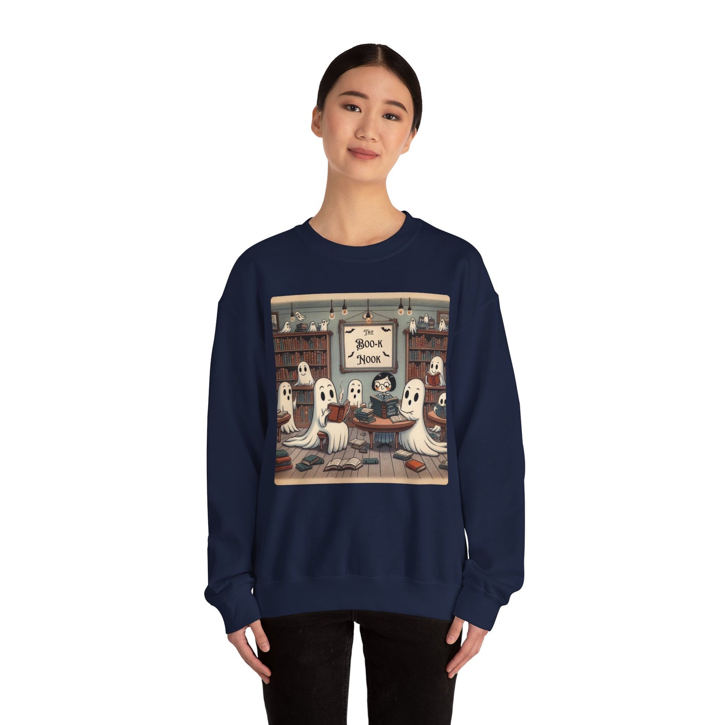 Ghost Readers Crewneck Sweatshirt, Cozy Halloween, Book Lover Apparel, Sweatshirt for Fall, Librarian Shirt, Autumn Teacher Gift, Fall