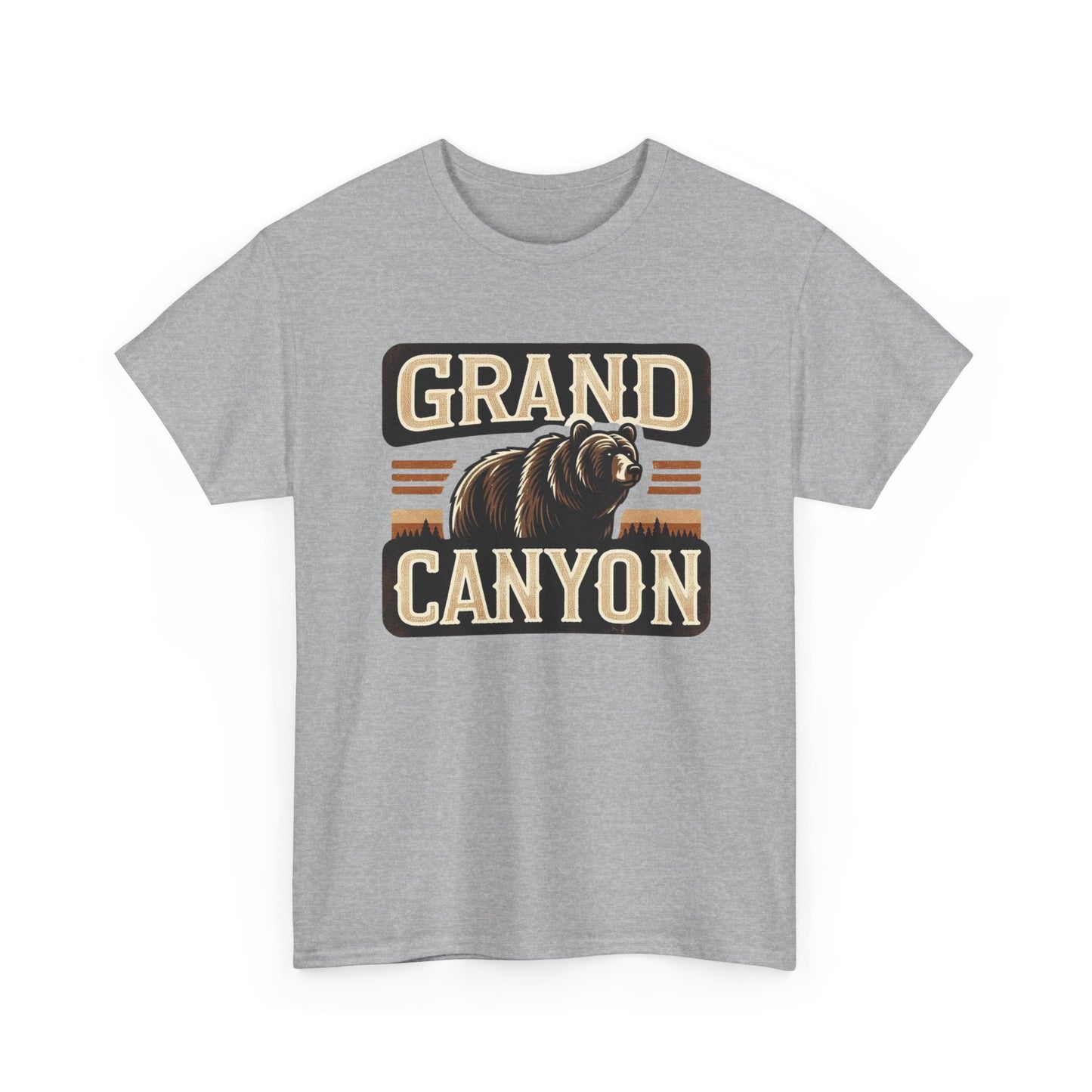 Grand Canyon Bear Unisex Heavy Cotton Tee - National Park Outdoor Summer Vacation Wildlife Shirt, Hiking Gift, Nature Lover Tee, Adventure
