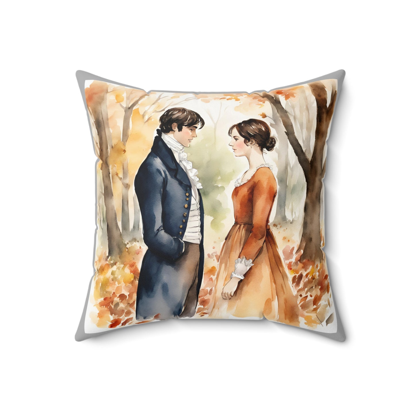 Pride and Prejudice, Fall, Autumn Season, Jane Austen, Regency, Square Pillow, Bedding, Decor, Austine