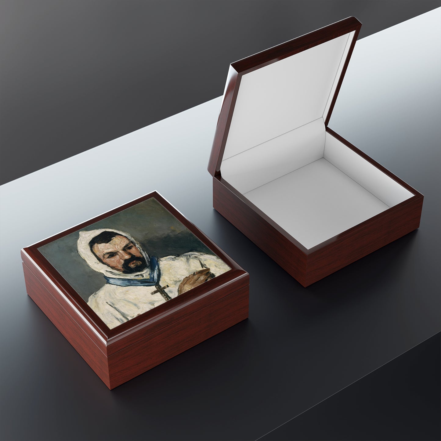 Gothic Gift, Paul Cezanne, Monk, Portrait, Jewelry Box