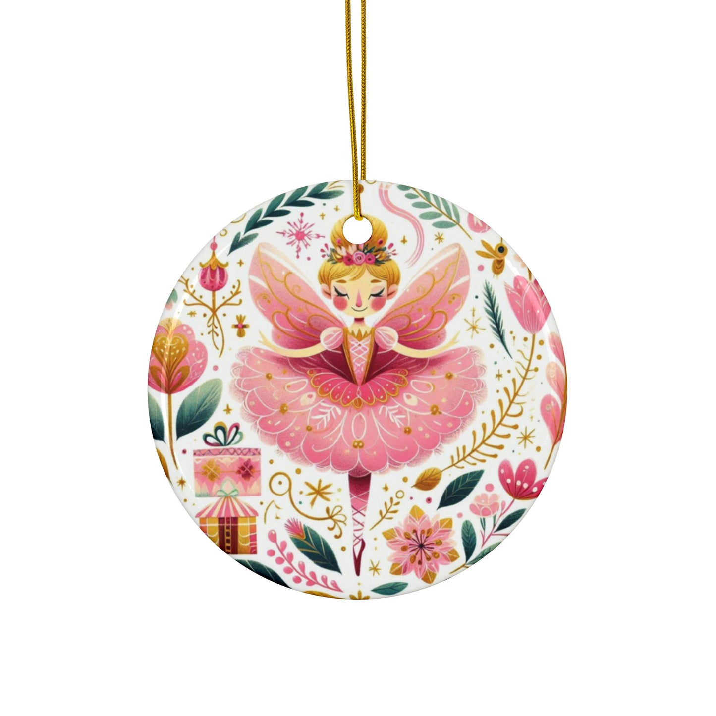 Ceramic Ornaments, 2-Side Print, (1pc, 3pcs, 5pcs, 10pcs)