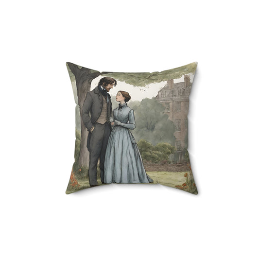 Jane Eyre, Charlotte Bronte, Book, Victorian, Gothic, Square, Pillow, Bedding, Home Decor, Book Nook, Library, Librarian, Gift