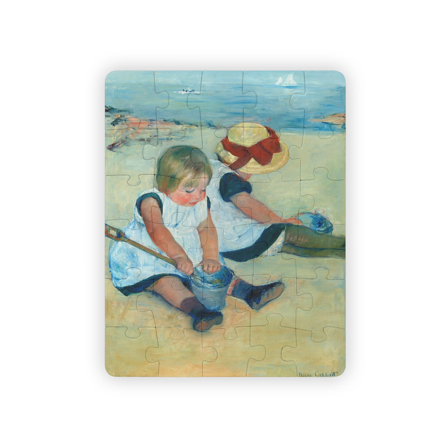 Kids' Puzzle, Mary Cassatt Beach Art, 30-Piece | Educational Fun, Family Activity, Creativity Booster, Ideal Gift for Children, Birthday,