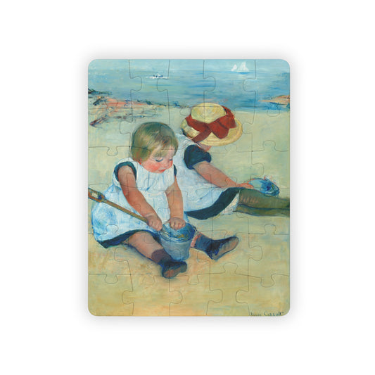Kids' Puzzle, Mary Cassatt Beach Art, 30-Piece | Educational Fun, Family Activity, Creativity Booster, Ideal Gift for Children, Birthday,