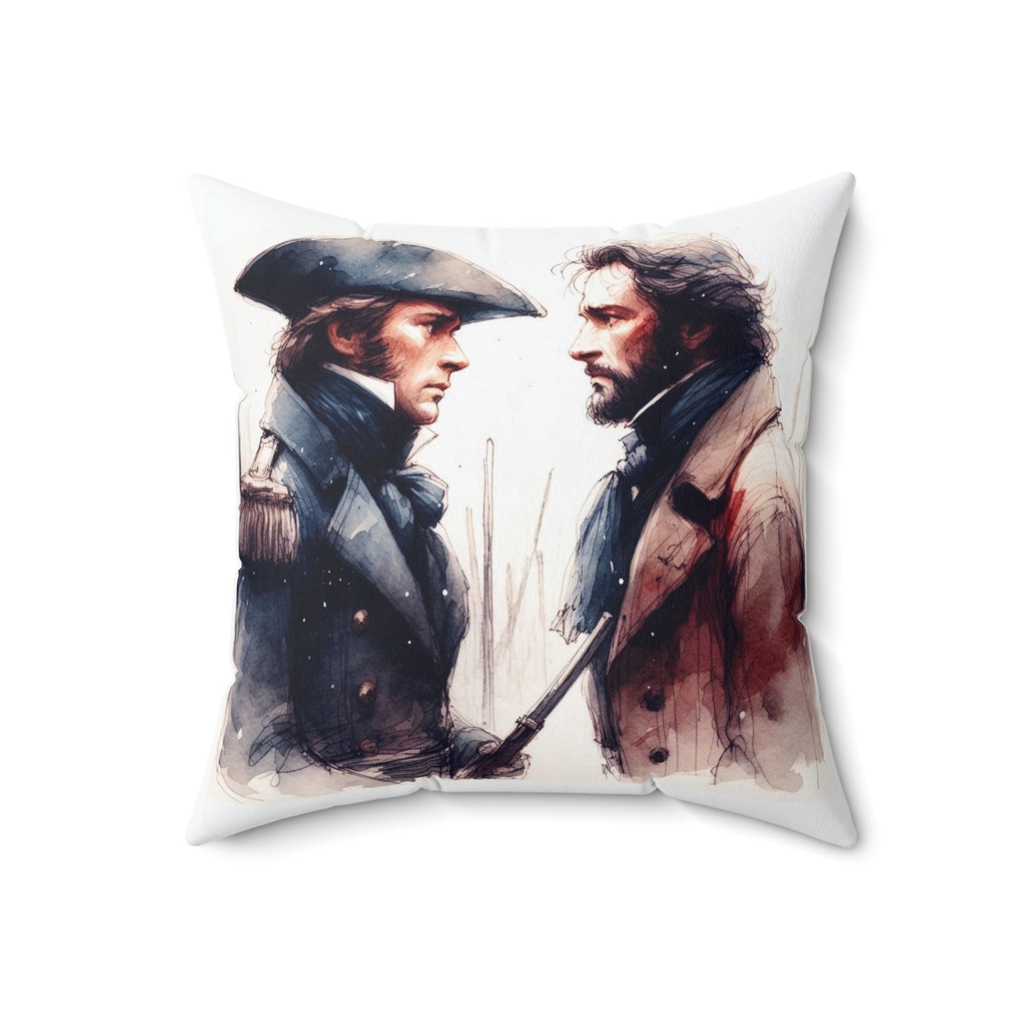 Les Miserables Pillow, Literary Victor Hugo Cushion, Jean Valjean, Javer, Book Nook, Library Decor - Spun Polyester Square Pillow, Home