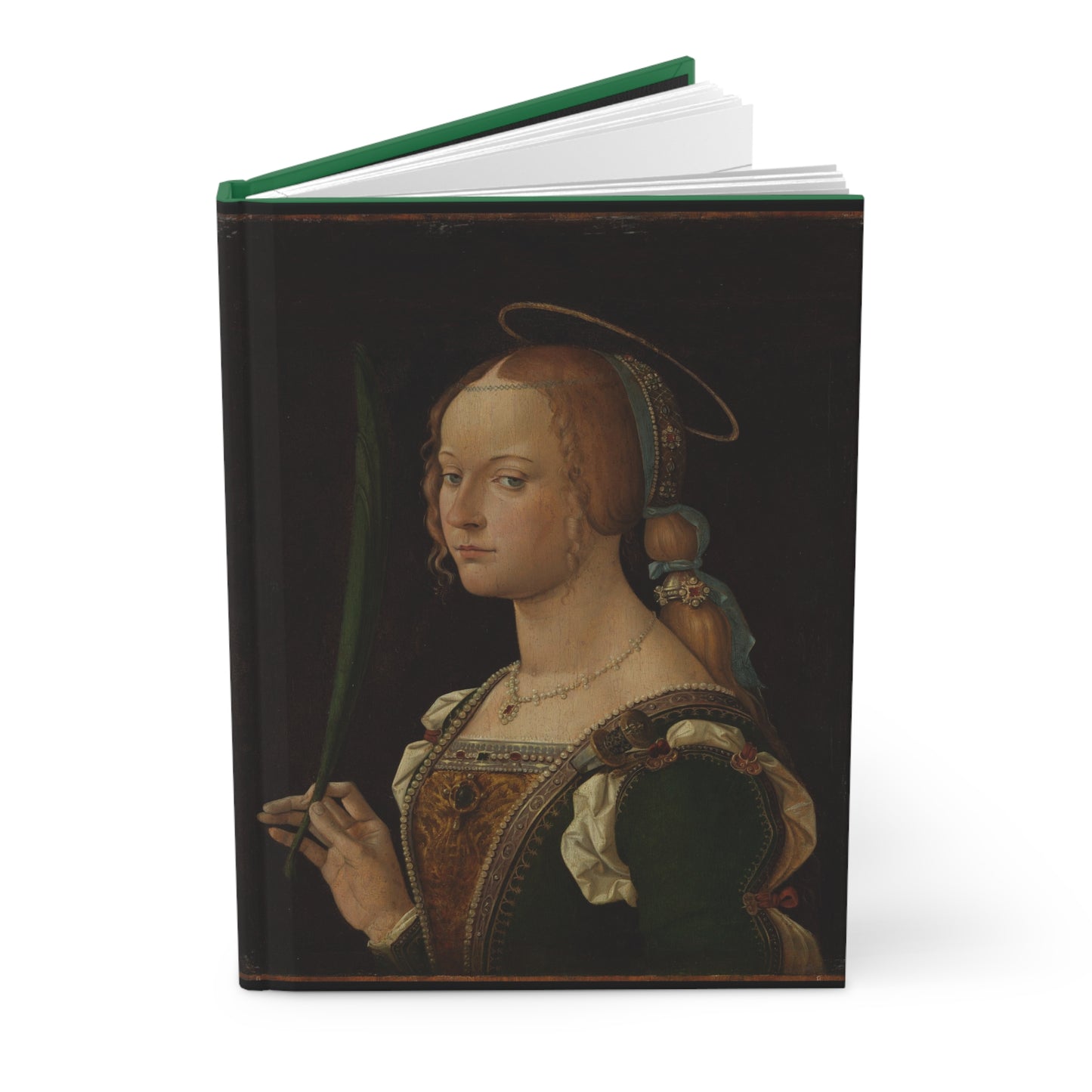 Portrait of a Woman, Saint Justina of Padua,  Art, Italian, Renaissance, Bartolomeo Montagna (Bartolomeo Cincani), Hardcover Journal