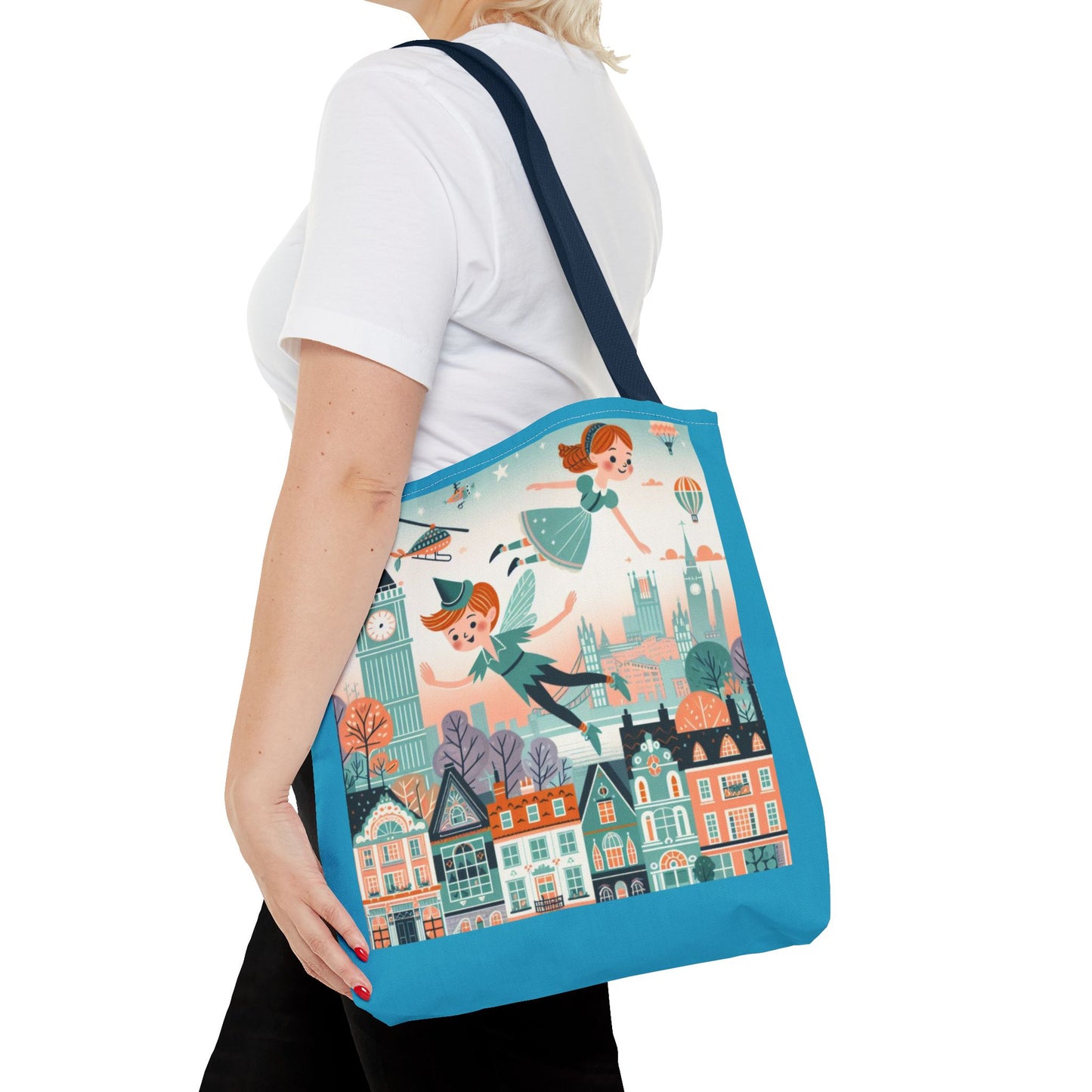 Peter Pan, JM Barrie, Fairy Tale, Tote Bag, Book Bag, Library Bag, Gift